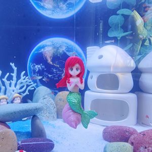 Decoração de Aquário em Plástico com Tema de Sereia, Acessórios para Aquário, Figurinha para Tanque de Peixes - Product Image 3