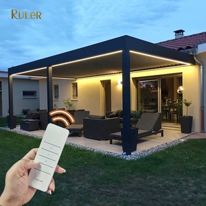 <span class=keywords><strong>Pergola</strong></span> extérieure en aluminium imperméable avec toit à lames motorisées, <span class=keywords><strong>pergola</strong></span> bioclimatique automatique - Product Image 1