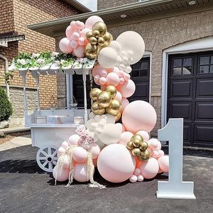 Ballons de décoration de fête pour premier <span class=keywords><strong>anniversaire</strong></span> de bébé de qualité supérieure ensemble de ballons dorés rose <span class=keywords><strong>beige</strong></span> - Product Image 4