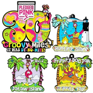 Manufacturers Wholesale Activity Theme Award <b>Metal</b> Commemorative Sports Medals Custom Breast Cancer Awareness Running Medals - Product Image 4