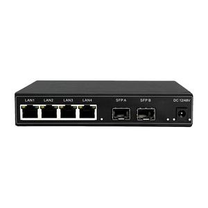 Công Tắc PoE <span class=keywords><strong>Ethernet</strong></span> 4 Cổng Gắn Tường 10/100/1000Mbps Công Tắc PoE Mạng Gigabit Không Được Quản Lý Với 2 Cổng SFP - Product Image 1