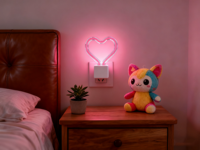 Lumière LED néon en forme de cœur pour la Saint-Valentin, effet visuel 3D romantique avec modes d'éclairage, intensité réglable, à brancher, pour une demande en mariage surprise