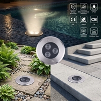 Lampu Kolam Renang LED Bawah Air AC/DC12V IP67 Stainless Steel Tahan Air dengan Garansi Tiga Tahun untuk Lanskap Taman dan Jalan Setapak