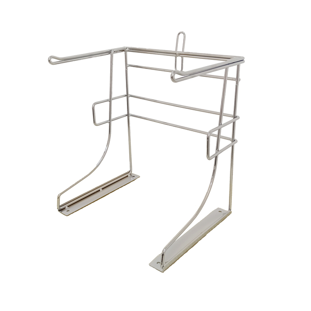 T-Shirt Bag Rack Supermarket Store Bag Holder Cambered Grocery Display Rack Chromed Metal Display Stand Rack for Bag Shopping