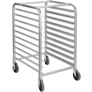 Estante para pan en forma de H de aluminio comercial, 10 niveles con ruedas, estilo moderno para cocinas, panaderías, pizzerías - Product Image 1