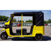 Rickshaw Eléctrico de Tres Ruedas para Seis Personas, con Parasol, para Transporte de Pasajeros, Turismo Personal, Tuktuk