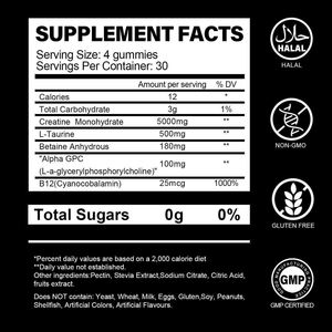 Gomme di Creatina Monoidrato 5000mg ad Alta Potenza, Creatina Pura, Fornitura OEM ODM, Basso MOQ - Product Image 6