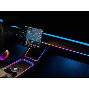 Kit de Luces Ambientales RGB Modernas para Auto, para Tesla Model Y 2021-2022, Lámpara LED de Atmósfera Interior, Tira de Luz Sinfónica, Fabricante - Product Image 4