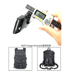 カスタムロゴ50MMリサイクルブラックプラスチックヘビーデューティウェビングモール戦術的なバックパック - Product Image 5