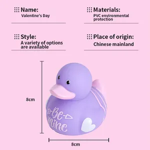 Children's Favorite Fully Environmentally Friendly Material Bath Bath Valentine's Day Duck Baby Splashing Water Floating PVC Toy