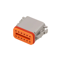 Conector Automotriz Impermeable de 12 Pines, Serie Deutsch DTM, Gris Naranja, con Sello, para Cableado Eléctrico