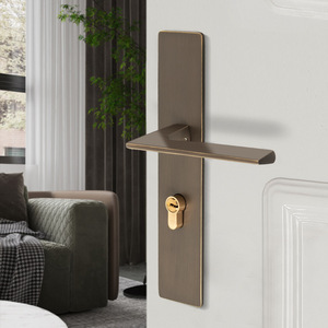 Poignée de <span class=keywords><strong>porte</strong></span> intérieure noire moderne pour salle de bain, avec serrure, pour profil de <span class=keywords><strong>porte</strong></span> en aluminium, ensemble de quincaillerie à levier de différents types - Product Image 5
