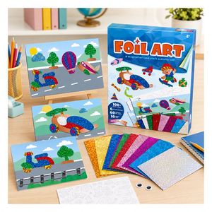 Kit d'activités créatives DIY pour enfants sur le thème de la faune forestière, avec autocollants en mousse métallisés et feuilles de métal, activité créative sans écran, surprise d'anniversaire - Product Image 5