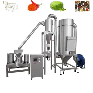 DZJX Blattpulvermaschine mit Staubfänger roter Pfeffer Masala multifunktionale Lebensmittelverarbeitung Mahlmaschine