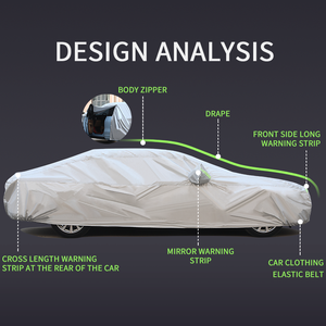 Haute qualité tous temps personnalisé Auto extérieur Polyester bâche de voiture ajustement universel <span class=keywords><strong>Protection</strong></span> Anti-ultraviolet pour le stationnement extérieur - Product Image 6