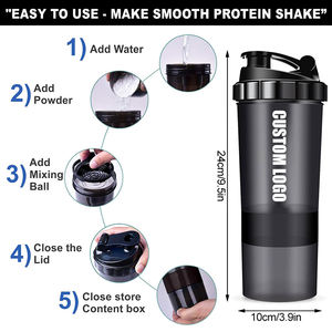 जिम आउटडोर खेल कस्टम लोगो मिश्रण के लिए पाउडर कंटेनर गोली बॉक्स के साथ <span class=keywords><strong>1</strong></span> पोर्टेबल प्रोटीन शेकर बोतल में 600 मिली - Product Image 4