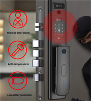 Cerradura Inteligente con Reconocimiento Facial y Batería de Litio de Alta Capacidad de 4200 mAh, Alta Seguridad, Apta para Varios Tipos de Puertas