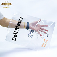 Sacs Ziploc en PVC givré mat personnalisés avec logo GRS Wholesale pour t-shirts, vêtements, emballages biodégradables