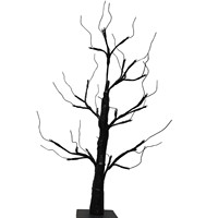 Halloween-Dekorationen für Innen Schwarzer Baum Gruseliger Halloween-Baum USB- und Batteriebetrieben Halloween-Tischdekorationen für Zuhause und Partys