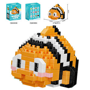 Bloques de Construcción Micro de Vida Marina, Ladrillos de Plástico Personalizados de Animales Marinos, Kit de Modelo Educativo, Rompecabezas DIY, Regalo para Niños, Juguete de Bloques - Product Image 1