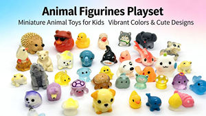 Mini figurines d'animaux en résine en vrac, petites figurines miniatures à dissimuler, figurines d'animaux en vrac pour les fêtes féériques, les cadeaux et le jardin - Product Image 5