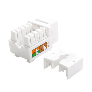 모듈식 네트워크 비 차폐 펀치 다운 고양이 6 모듈 잭 RJ45 Cat6a 90 도 UTP 툴리스 키스톤 잭 - Product Image 4