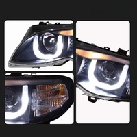 Phares HETOP E46 1998-2002, mise à niveau pour phares de Série 3, feux de jour laser DRL, double faisceau, lentilles, feux de jour modifiés pour BMW