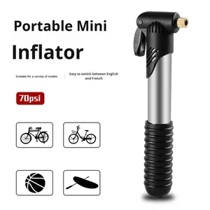 Xách tay mini xe đạp bơm cho xe đạp leo núi Presta van ABS Chất liệu 50-80 <span class=keywords><strong>PSI</strong></span> bóng rổ/bóng đá Inflator cho - Product Image 2