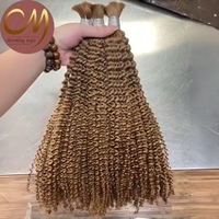 Cheveux humains vierges bruts blonds ondulés profonds en vrac, 100 % naturels pour tressage, sans trame, extensions de cheveux bouclés Jerry, prix de gros