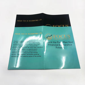 Custom LogoPrinting A4 A5 Paper Material Office Business Document Presentation 2 <strong>Pocket</strong> Paper File Folder - Product Image 1