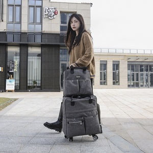 Juego <span class=keywords><strong>de</strong></span> Maletas <span class=keywords><strong>de</strong></span> Viaje Oxford Ligeras <span class=keywords><strong>de</strong></span> 2 Piezas con Ruedas Giratorias, Bolso <span class=keywords><strong>de</strong></span> Mano Unisex Moderno, Bolso Tote Suave - Product Image 6