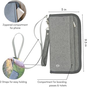 Carteras para Pasaportes <span class=keywords><strong>de</strong></span> Viaje, Porta Pasaportes Familiar Ligero con Bloqueo RFID, Funda Protectora para Pasaporte, Organizador <span class=keywords><strong>de</strong></span> Documentos - Product Image 1