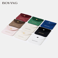 Pochette de rangement en velours pour bijoux, avec logo personnalisé Boyang, pour collier, pendentif, bague, bracelet, enveloppe, bouton
