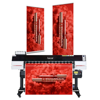 LOCOR Nouvelle Conception Imprimante Grand Format pour Bâches et Bannières Vinyle 1.6m 1.8m Traceur d'Impression Éco-Solvant Têtes I3200 I1600 XP600 DX5