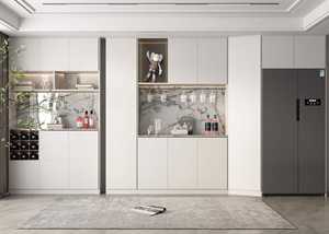 Armoire latérale classique en bois massif respectueuse de l'environnement pour salon et salle à manger, armoire à vin, buffet - Product Image 2