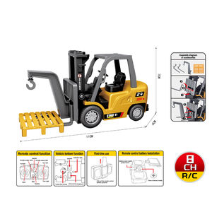 1:64 Mini chariot élévateur en alliage d'ingénierie télécommandé à 8 canaux Chariot élévateur à fourche <span class=keywords><strong>transformable</strong></span> pour enfants - Product Image 2