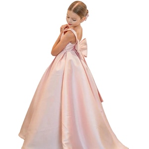 Abito da Cerimonia in Raso <span class=keywords><strong>Bianco</strong></span> per <span class=keywords><strong>Bambina</strong></span>, <span class=keywords><strong>Vestito</strong></span> da Principessa per Damigella, Abito per Esibizioni di Pianoforte e Concorsi - Product Image 5