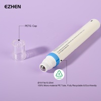 Tube souple personnalisé pour massage des yeux avec bille roulante en acier inoxydable pour la relaxation cutanée, emballage avec boîte extérieure