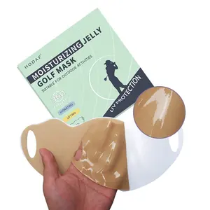 Masque facial en gel rafraîchissant masque solaire extérieur masque facial beauté et sport feuille de masque de golf avec hydratant