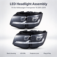 Phares avant LED complets d'usine avec animation, lampe de phare de voiture LED, lampe avant de voiture 2015-2019 pour VW CARAVELLE Multivan Kombi T6
