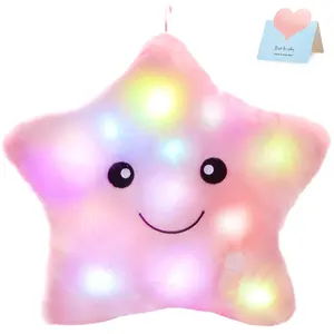 Plush Stuffed Toy, Creative Twinkle Star Glowing LED Night Light Custom Plush Pillows Toys//