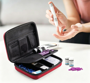 Bolsa Portátil para Medidor de Glucosa en Sangre, Impermeable, a Prueba de Golpes, Estuche Organizador para Suministros de Prueba Diabética - Product Image 2