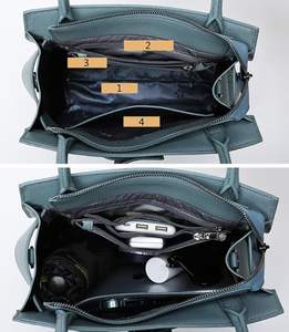 Sacs à main en cuir PU à motif litchi personnalisés pour femmes, sacs à bandoulière de luxe écologiques avec fermeture éclair - Product Image 5