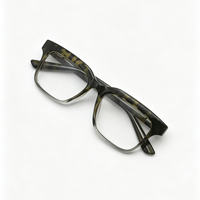 Montures de lunettes carrées vintage à motif écaille de tortue, lunettes optiques