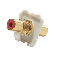 Connecteur Keystone femelle-femelle Clipsal C Type RCA plaqué or en cuivre avec garantie d'un an