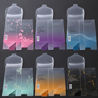 Boîte en PVC transparent de qualité supérieure, PP, PET avec carte en papier personnalisée imprimée pour l'emballage de parfums, de sérums et de produits de beauté