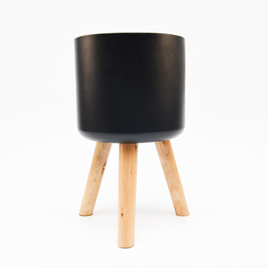 <span class=keywords><strong>Maceta</strong></span> de Metal de pie <span class=keywords><strong>con</strong></span> tres <span class=keywords><strong>patas</strong></span> de <span class=keywords><strong>madera</strong></span> para decoración del hogar y jardín, venta al por mayor, macetas de flores - Product Image 2