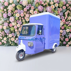 Chariot de restauration mobile carré violet personnalisé 2026, restaurant de rue équipé d'un équipement de cuisine complet, chariot électrique - Product Image 1