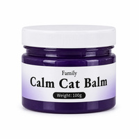 Baume Apaisant pour Chat 100g Parfum Lavande Anti-Stress Réducteur d'Anxiété Crème Apaisante pour Chats Feux d'Artifice Visites chez le Vétérinaire Voyages