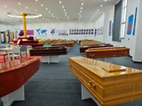 SDD TMALLWOOD Ataúd de Madera Hecho a Mano de Estilo Europeo, Biodegradable y Ecológico para Adultos, con Asas de Cruz Dorada, Personalizable para Entierro
